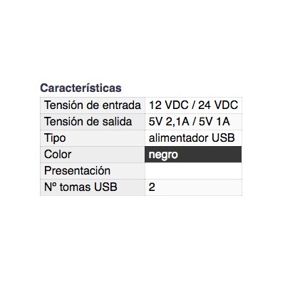 DH ALIMENTADOR USB