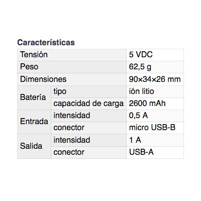 DH BATERÍA EXTERNA UNIVERSAL