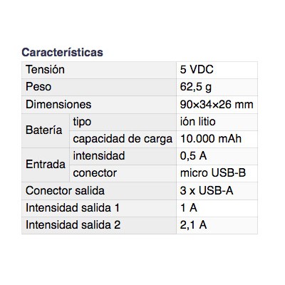 DH BATERÍA EXTERNA UNIVERSAL