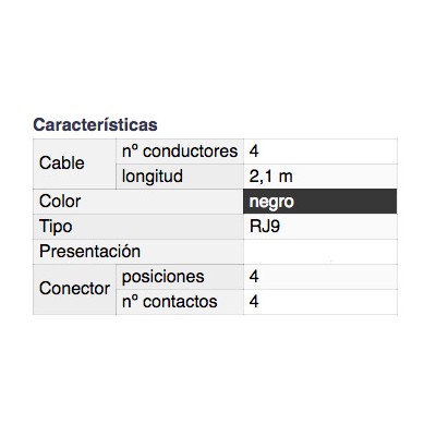 DH CONEXIÓN TELEFÓNICA RIZADA MACHO A MACHO