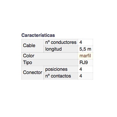 DH CONEXIÓN TELEFÓNICA RIZADA MACHO A MACHO