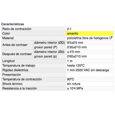 DH TUBO TERMORRETRÁCTIL DE POLIOLEFINA