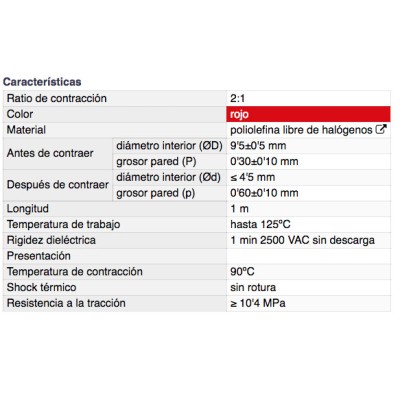 DH TUBO TERMORRETRÁCTIL DE POLIOLEFINA