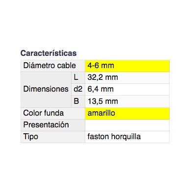 DH TERMINAL FASTON HORQUILLA