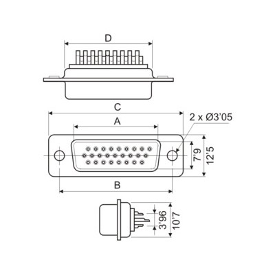 DH CONECTOR HEMBRA "D" SUB