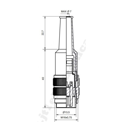 CONECTOR DIN 4 POLOS