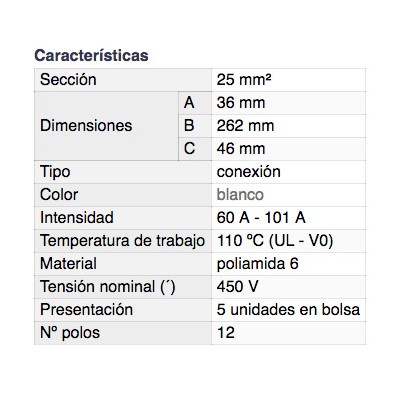 DH REGLETA DE CONEXIÓN