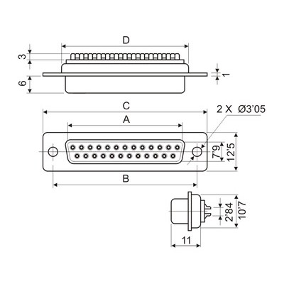 DH CONECTOR HEMBRA "D"