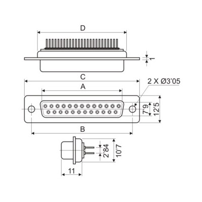 DH CONECTOR HEMBRA "D" SUB