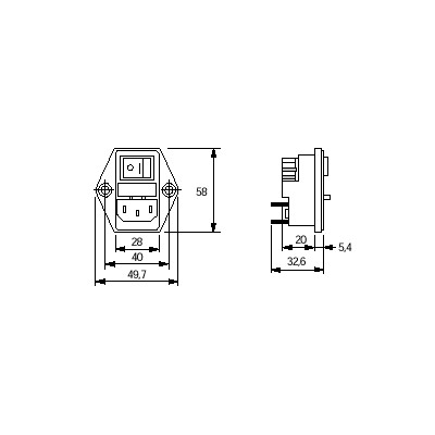 ARISTON BASE MACHO CON INTERRUPTOR BIPOLAR Y PORTAFUSIBLES