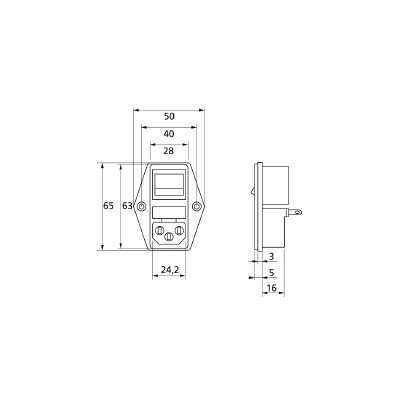 ARISTON BASE MACHO CON INTERRUPTOR BIPOLAR Y PORTAFUSIBLES