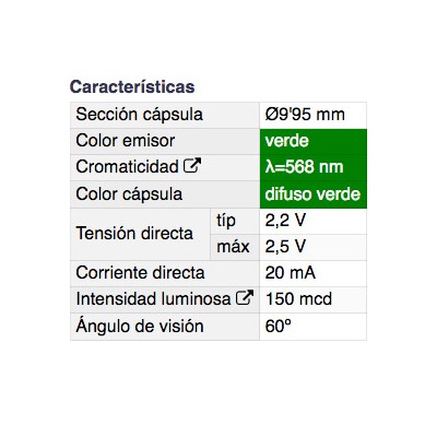 DH PILOTO LED 10 MM