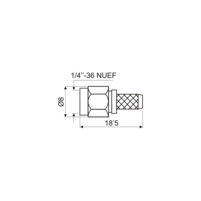 DH CONECTOR SMA MACHO PARA ENGASTAR