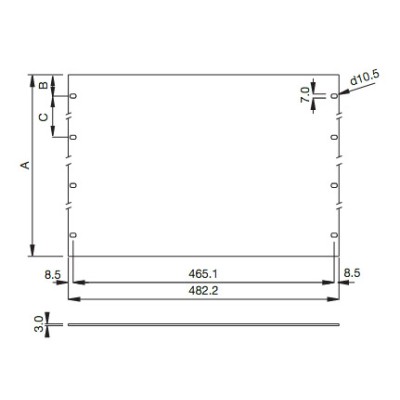 RETEX PANEL 19 1U SERIE 190