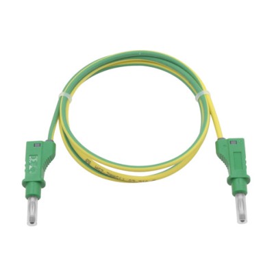 DONAU CABLE DE MEDICIÓN DE SEGURIDAD DE SILICONA AMARILLO-VERDE DE 1 M