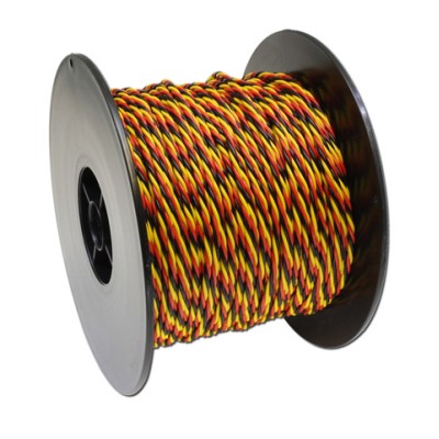 DONAU CABLE DE PVC 3 HILOS PARA MULTIPLEX AMARILLO-ROJO-NEGRO DE 100 M