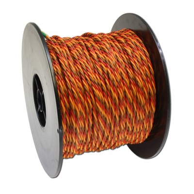 DONAU CABLE DE PVC 3 HILOS PARA GRAUPNER MARRÓN-ROJO-NARANJA DE 100 M