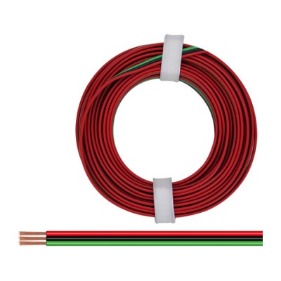 DONAU CABLE TRIPLE ROJO-NEGRO-VERDE DE 5 M