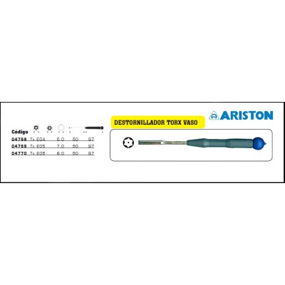 DESTORNILLADOR TORX VASO