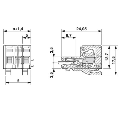 PHOENIX CONECTOR ENCHUFABLE PARA PLACA DE CIRCUITO IMPRESO