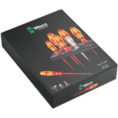 WERA JUEGO DE DESTORNILLADORES KRAFTFORM PLUS + BUSCAPOLOS + BANDEJA DE 7 PIEZAS