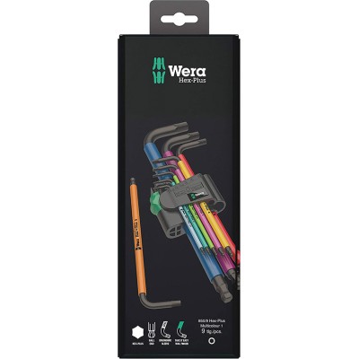 WERA JUEGO DE LLAVES ANGULARES MULTICOLOR DE 9 PIEZAS