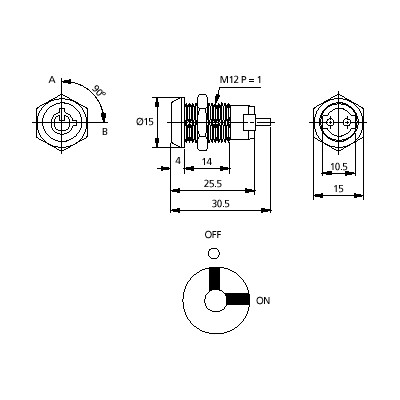 INTERRUPTOR LLAVE CERRADURA