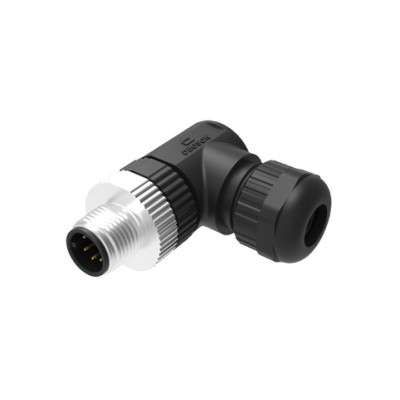 DEGSON CONECTOR MACHO ACODADO M12