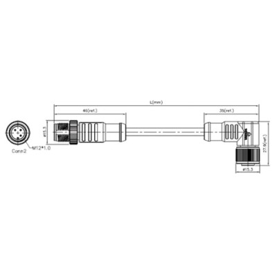 DEGSON CONECTOR HEMBRA RECTO M12