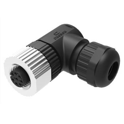 DEGSON CONECTOR HEMBRA ACODADO M12