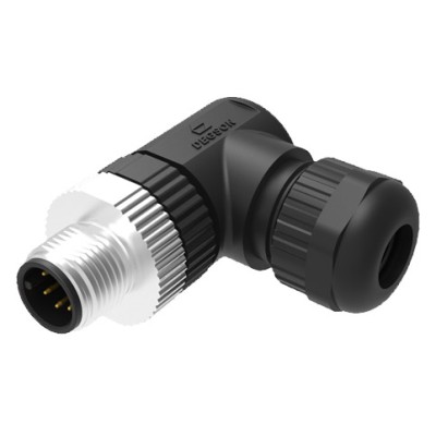 DEGSON CONECTOR MACHO ACODADO M12